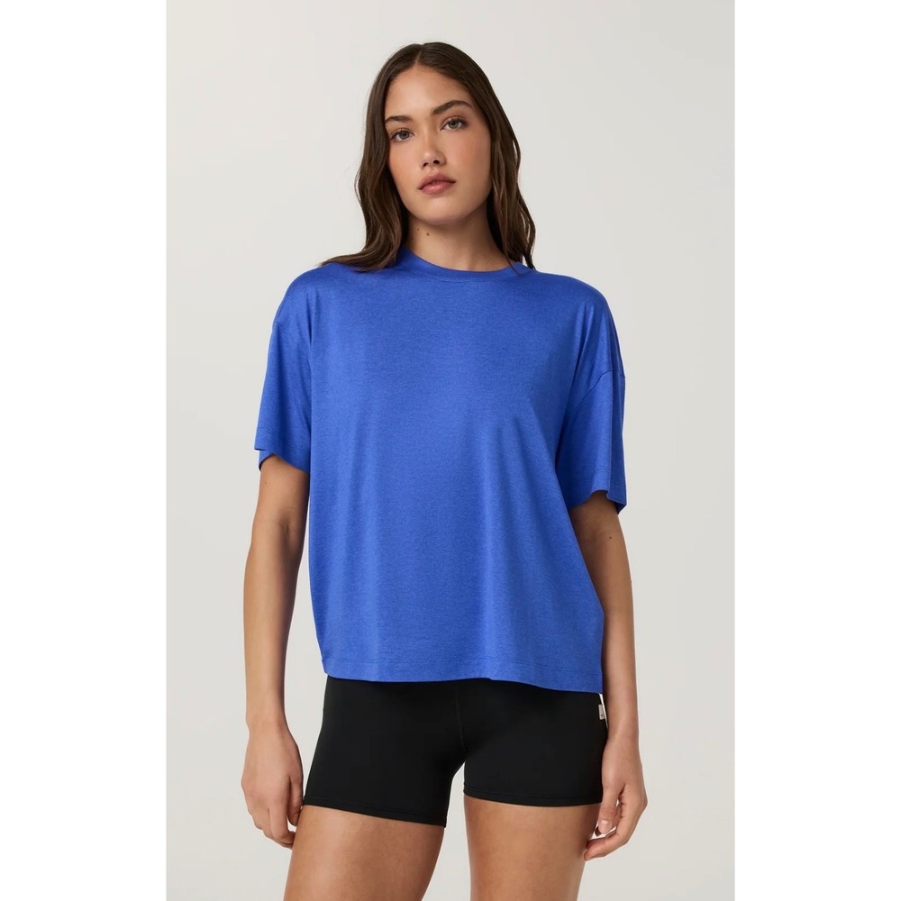 Vuori Energy Long Tee Womens Size M Heather Blue VW1321 Techwear Activewear Gym